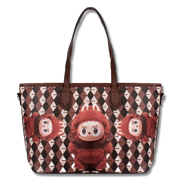Labubu Monsters Character Tote Bag with Strap - Faux Leather - Picture 9 of 9